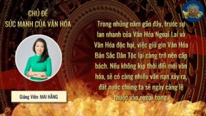 Khóa 7 Buổi 12 - Lớp Học Văn Hóa Cội Nguồn