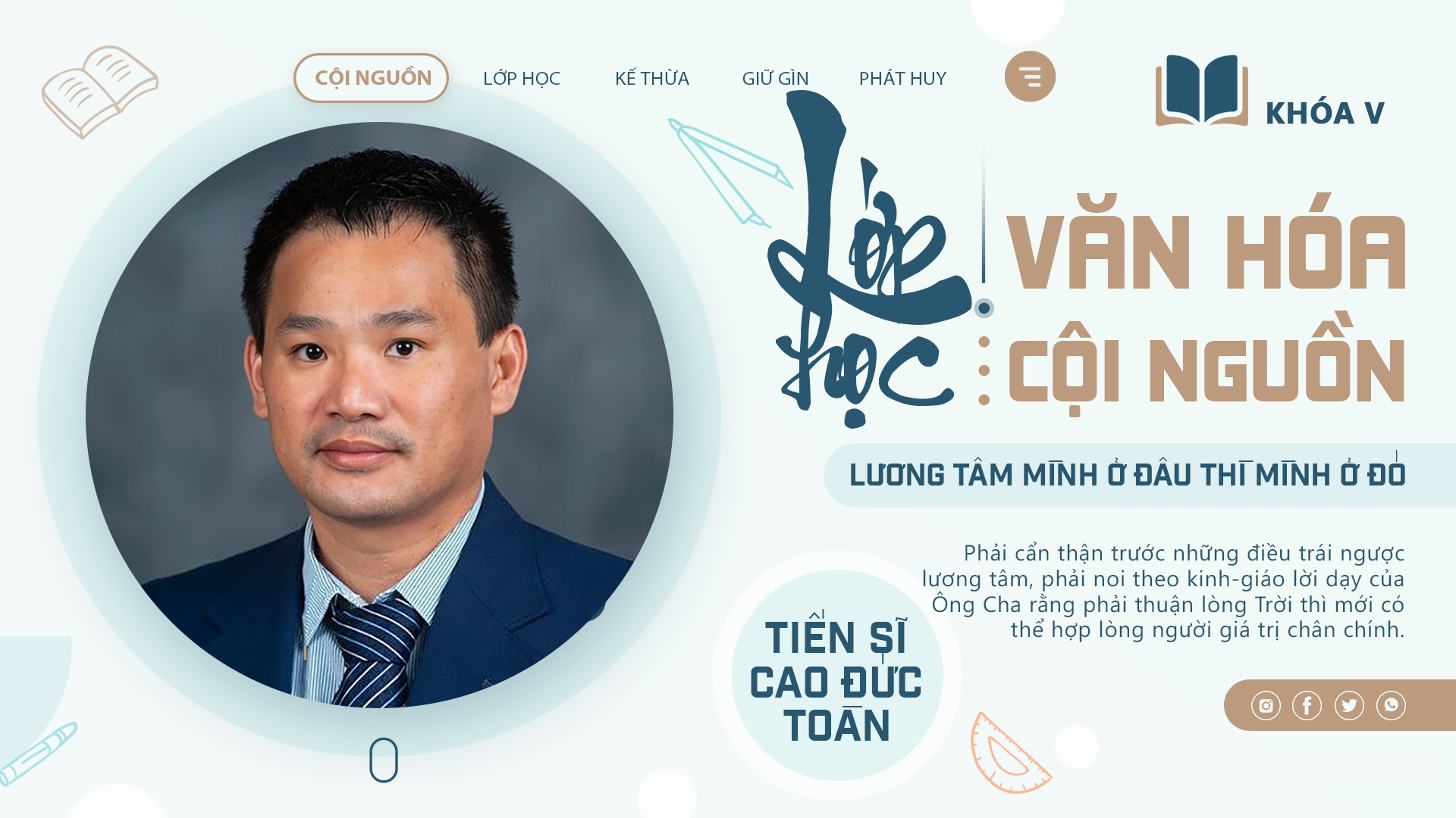 LỚP HỌC VĂN HÓA CỘI NGUỒN KHÓA 5
