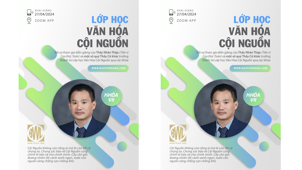 LỚP HỌC VĂN HÓA CỘI NGUỒN KHÓA 7