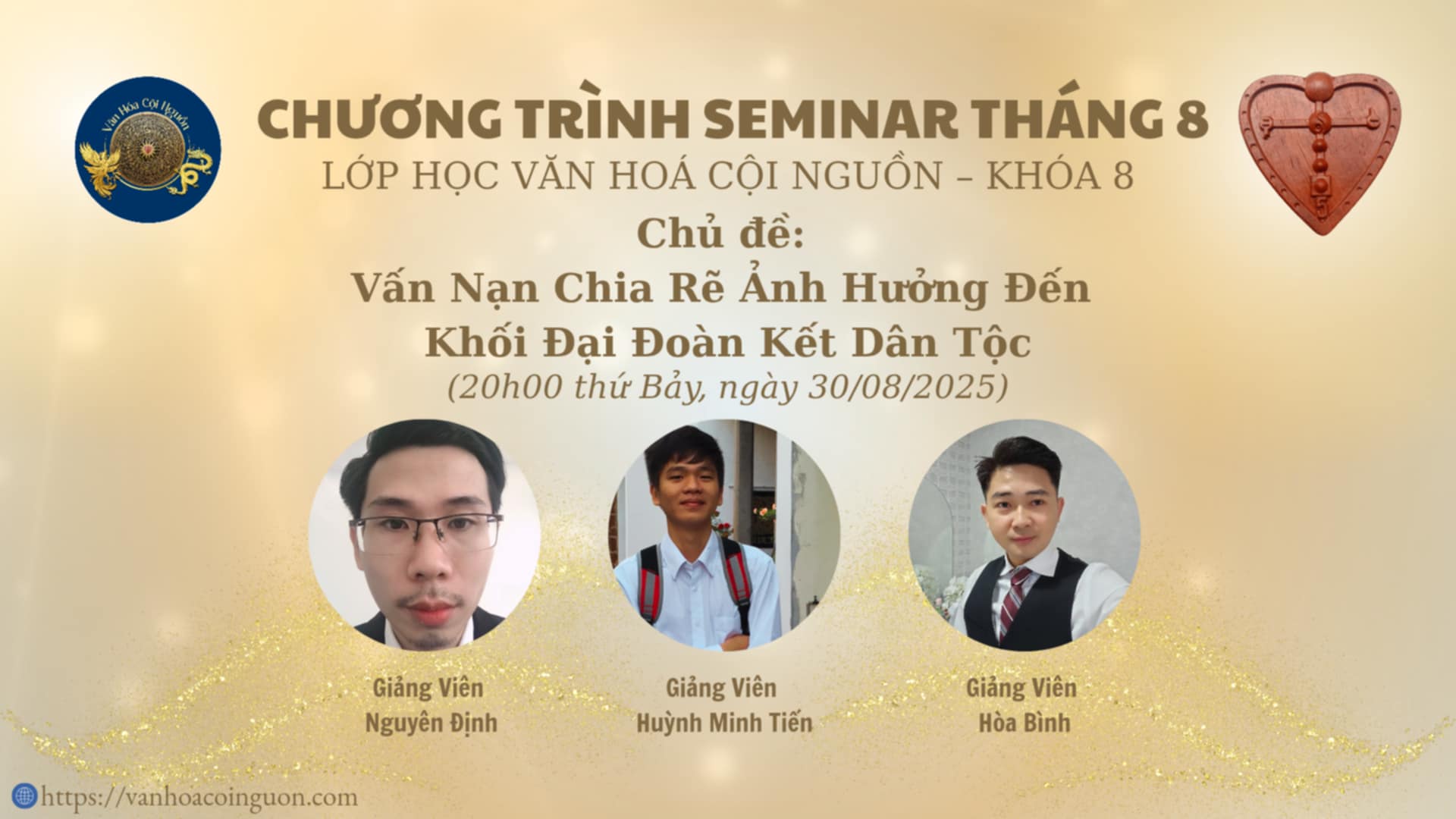 Khóa 8 Buổi 23: Chương Trình Hội Thảo Và Vấn Đáp Các Bài Giảng Tháng 8